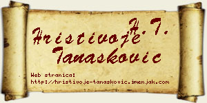 Hristivoje Tanasković vizit kartica